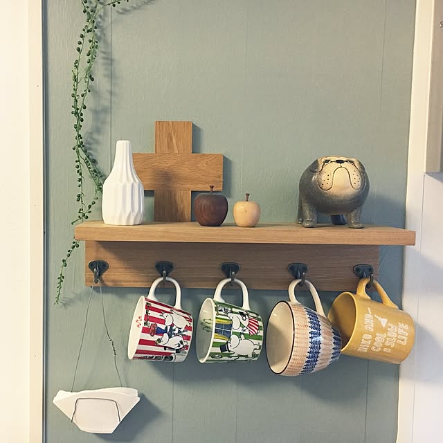 My Shelf,niko and…　,リサラーソンのブルドッグ,狭小住宅,無印良品,無印良品 壁に付けられる家具,100均,ダイソー,セリア,北欧インテリア,ミニマリストになりたい masamasaの部屋