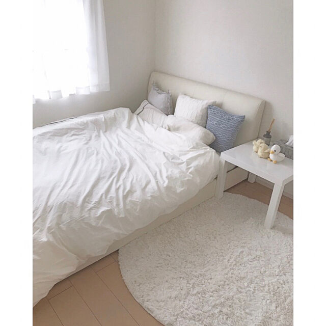 Bedroom,ホワイトインテリア,IKEA,ニトリ,ダブルベッド,大東建託,ベッドルーム udagawamikiの部屋