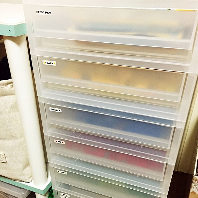 My Shelf,レゴブロック,無印良品,ポリプロピレンケース 引出式 浅型 akiの部屋