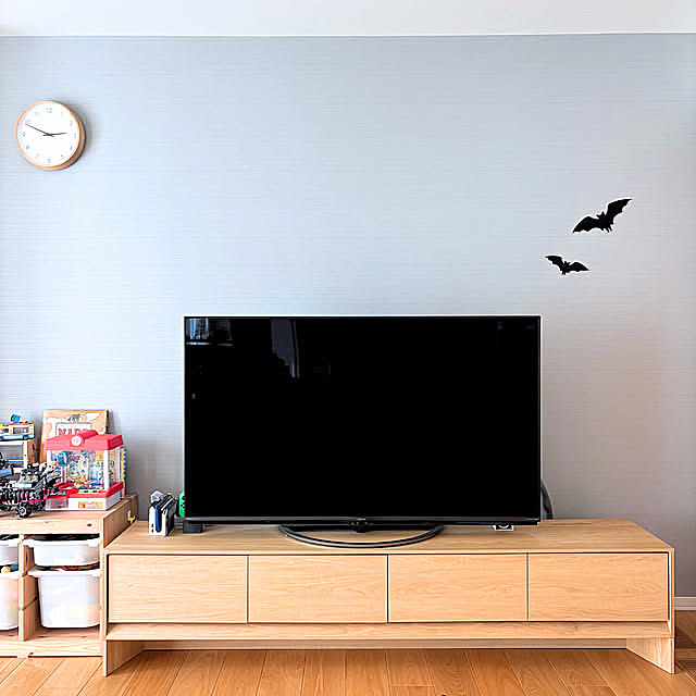 Lounge,IKEAトロファスト,IKEA,アクセントクロスグレー,アクセントクロス,カリモクテレビボード,カリモク,テレビボード portaの部屋