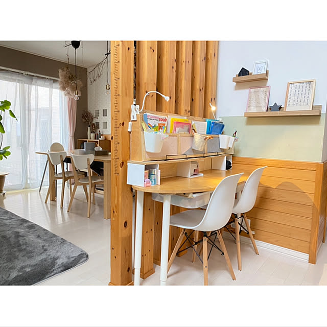 リビング学習,IKEA,飾り棚,DIY,壁面収納,学習机DIY,スタディースペース,こどもと暮らす,iedori,壁紙DIY,My Desk Yukanenkoの部屋