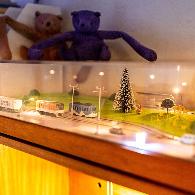 子供部屋男の子,子供部屋,鉄道模型,クリスマス,On Walls hinatabirdの部屋