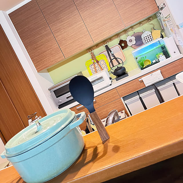 Kitchen,バーミキュラ,ストウブ鍋,立てられるしゃもじ,無印良品,わが家のキッチン ikの部屋
