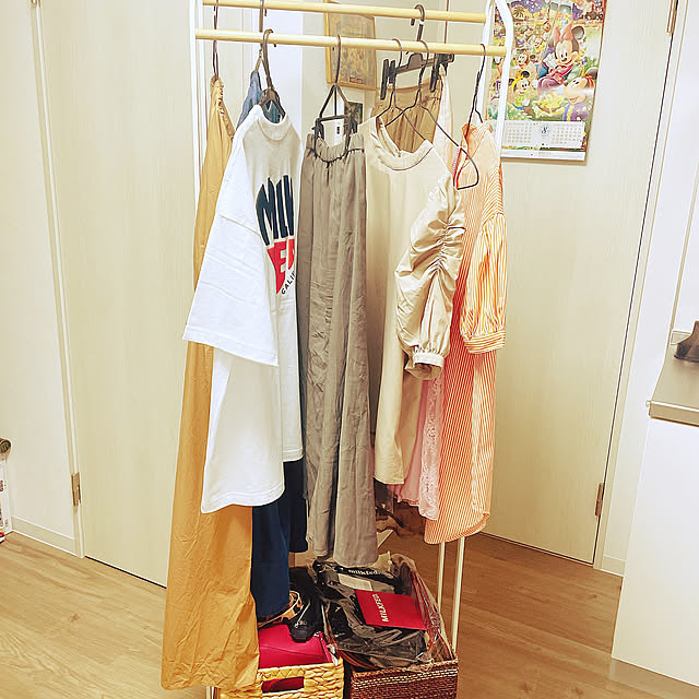 ハンガーラック,収納,一人暮らし,ナチュラル,Lounge chey88の部屋