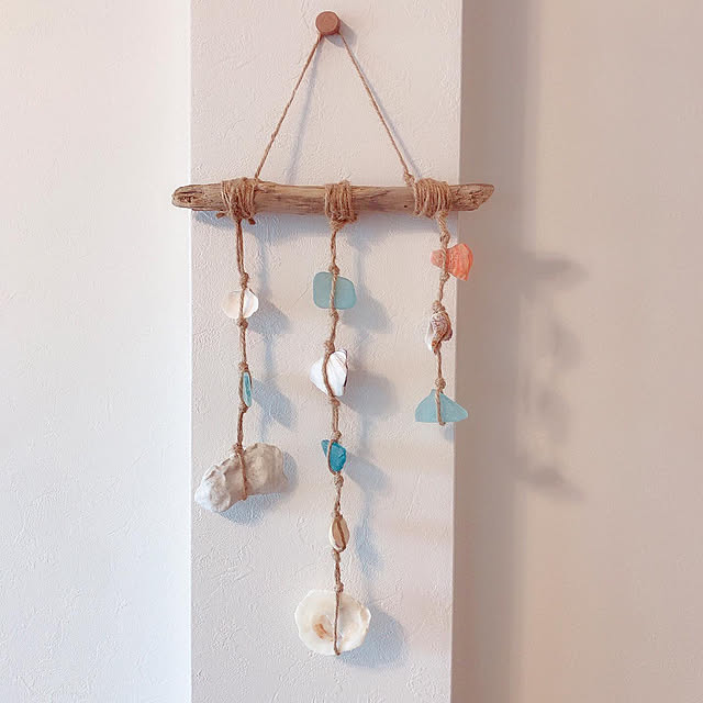 モビール,手作り,貝殻,ハンドメイド,シーグラス,リビング,リラックス,On Walls meekoの部屋