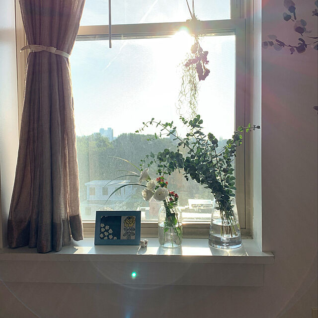 植物のある暮らし,窓辺,花のある暮らし,花びん,マリメッコ,ウォールステッカー,My Shelf kamachoの部屋