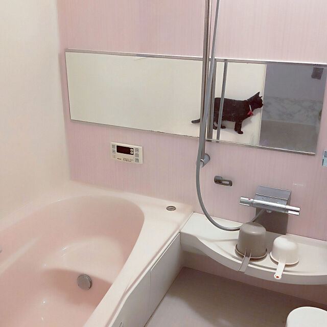 Bathroom,ピンク♡,ピンクのお風呂,ピンクの壁 a.の部屋