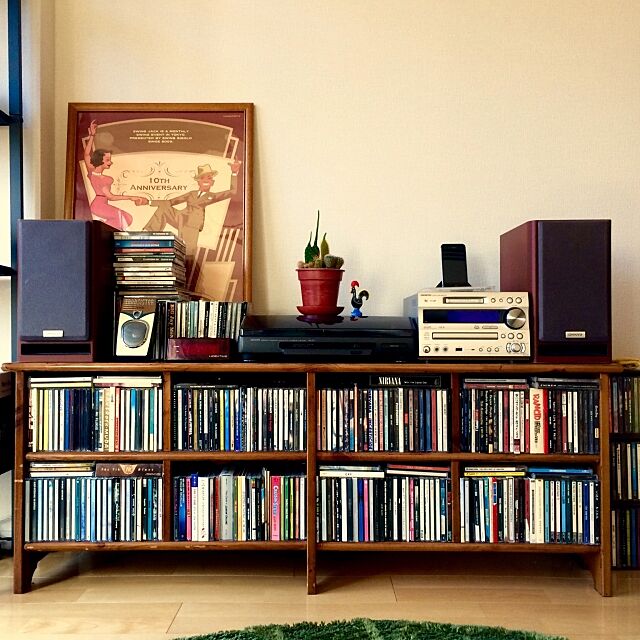 My Shelf,レコード収納,IKEA,オーディオ,マンション,二人暮らし,CD,ポスター,音楽 someday-5の部屋