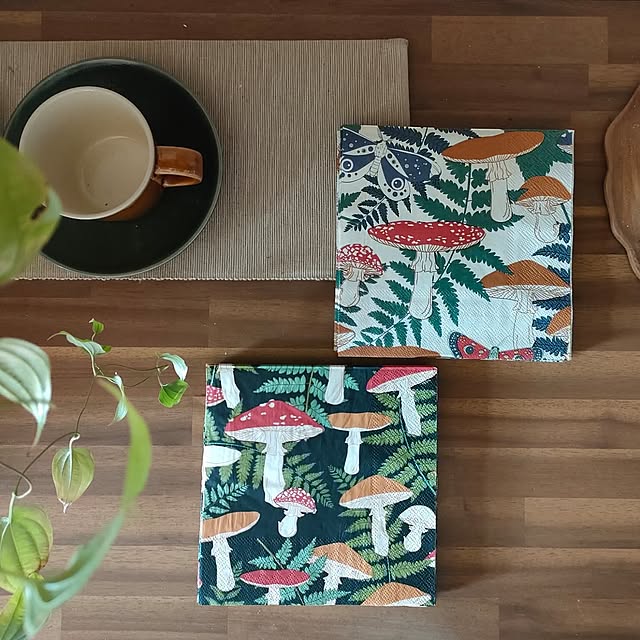 My Desk,ときめきアイテム,2025.10.4,ペーパーナプキン,フライングタイガー,利休草 hana-の部屋