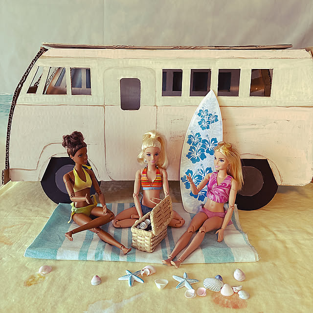 My Shelf,おもちゃ箱,DIY,ミニチュア,コレクション,海,ドールハウス,ディスプレイ,夏,barbie,人形コレクション cielの部屋