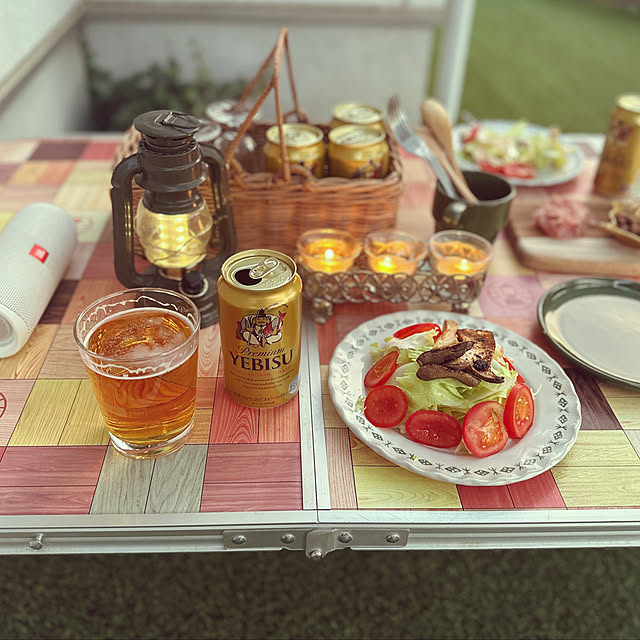 お庭ピクニック,庭キャンプ,お庭パーティー,ヱビスビール,おうち時間,お酒が好き,家飲み,ビール,マイホーム記録,おうちの楽しみ方,のんびり暮らす,わくわく集め yuuの部屋