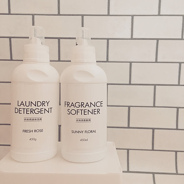 Bathroom,洗剤ボトル,洗濯洗剤&柔軟剤,セリア,新商品買ったよ！,サニタリールーム edenの部屋
