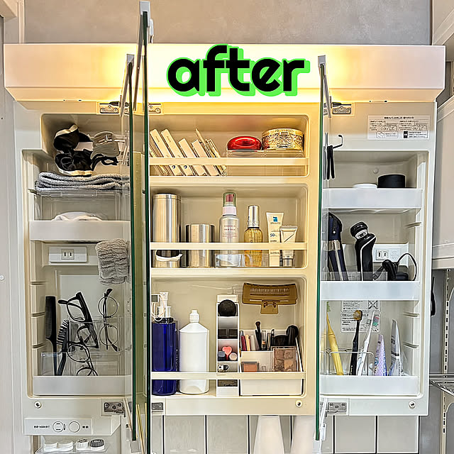 Bathroom,ヘアピン収納,ヘアゴム収納,バリカン収納,歯ブラシ収納,歯間ブラシ収納,ハンカチスタンド,綿棒収納,コンタクト収納,チューブ収納,ボトル収納,めがね収納,ヘアクリップ収納,電動眉毛カッター収納,コットン収納,吸水アームバンド収納,ヘアバンド収納,コスメ収納,洗面台,脱衣所,洗濯機周り,洗面鏡,洗面台収納,ランドリールーム,tower,100均収納,山崎産業,洗面鏡裏収納 mmの部屋
