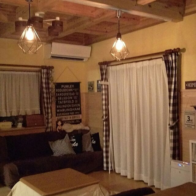 Lounge,カフェ風,ニトリ照明 hariisamaの部屋