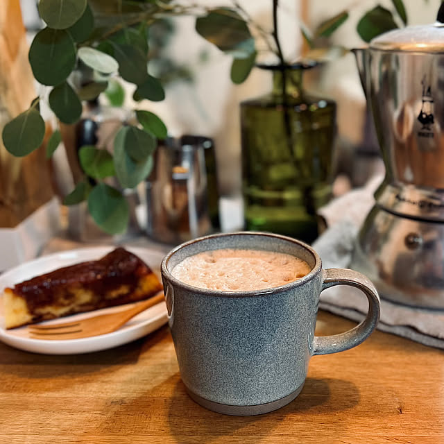 coffeetime,美濃焼,マグカップ,無印良品,ビアレッティ ムッカエキスプレス,秋のくつろぎ時間,ナチュラルインテリア,カフェ風インテリア,賃貸インテリア,グリーンのある暮らし,ユーカリ emiの部屋