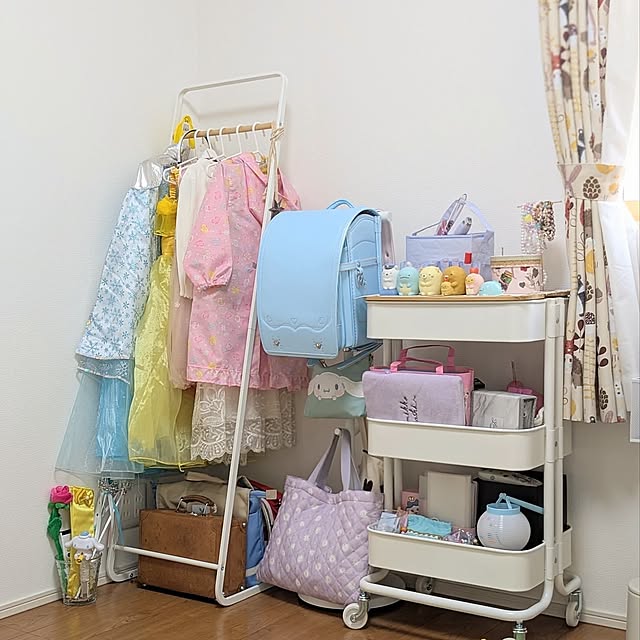 IKEA,コートハンガー,新生活,子どもと暮らす,towerシリーズ,山崎実業,見てくださってありがとうございます,ロースコグワゴン,プリンセスドレス,ランドセルスタンド,入学準備,Bedroom cochonの部屋