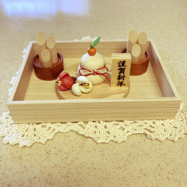 お正月飾り,木の鏡餅,夫婦ふたり暮らし,ナチュラルインテリア,冬支度,ありがとうございます♡,毎日の暮らしを楽しむ,seria,My Desk mikanの部屋