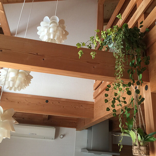 On Walls,IKEA 照明,ナチュラル,フェイクグリーン,古いもの好き,植物のある暮らし Tomococoの部屋