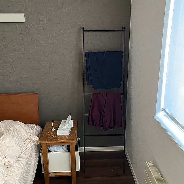 収納アイディア,ラダーラック,Bedroom ayumiの部屋