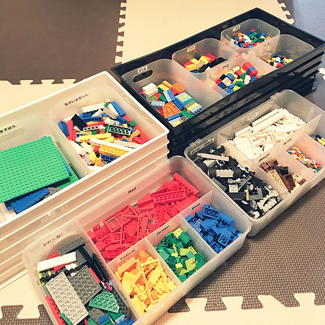 Overview,男の子と暮らす。,男の子のおもちゃ,LEGO収納ケース,整理整頓,4LDK,和室はキッズスペース,子どものいる暮らし,IKEA,LEGO,マイホーム,おもちゃ収納,モノトーン,白黒インテリア,モノトーンに憧れて Masayoの部屋