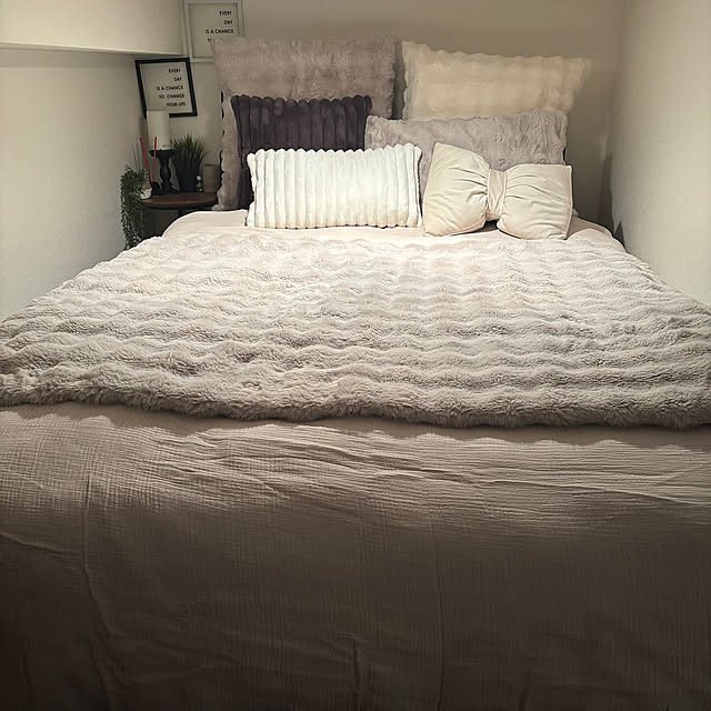 Bedroom,この秋、買ってよかったもの,IKEA,ニトリ,フェイクグリーン,100均,無印良品,ナチュラル rei.reiの部屋