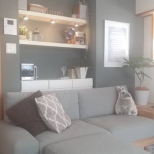 Lounge,DIY,リノベーション,ソファ,北欧 gomaの部屋