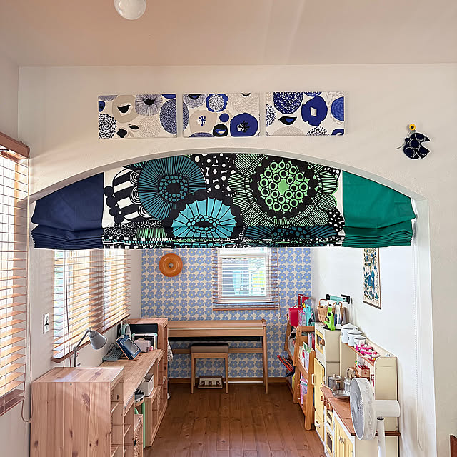 Overview,marimekko シェード,marimekko,マリメッコ　シェード,マリメッコ,プレイルーム,カウニステ ファブリックパネル,カウニステ,夏の模様替え,北欧,北欧雑貨,北欧インテリア,北欧風,北欧テイスト maric323の部屋