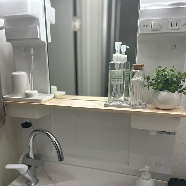 Bathroom,洗面所インテリア,洗面所 棚,洗面所DIY,洗面所,DIY,一人暮らし sutereoの部屋