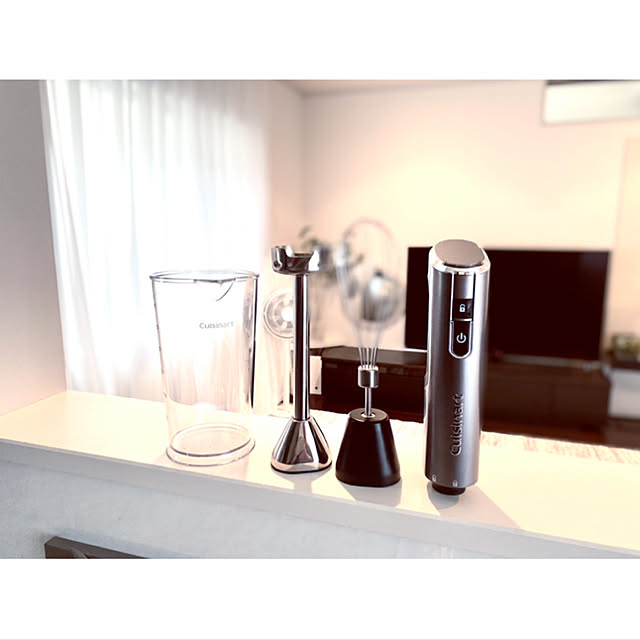 夏のスペシャルクーポン,RoomClipショッピング,グレーも好き,simple,シンプル,すっきり暮らす,シンプルが好き,白黒,シンプルモノトーン,シンプルインテリア,モノトーン,Cuisinart ブレンダー,ミニマリスト,ホワイトインテリア,モノトーンインテリア,クイジナート ハンドミキサー,シンプルモダン,白✖️グレー,My Shelf _rm_の部屋