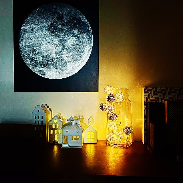 Bedroom,買ってよかったもの,ガラス雑貨,アートパネル,夏,ディスプレイ,アートのある暮らし,IKEA アート DAYONEの部屋