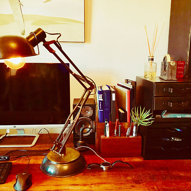 My Desk,照明,カフェ風,インダストリアル,男前,CRUSH CRASH PROJECT,ブルックリンスタイル,雑貨,DISTRICT EIGHT fxsの部屋