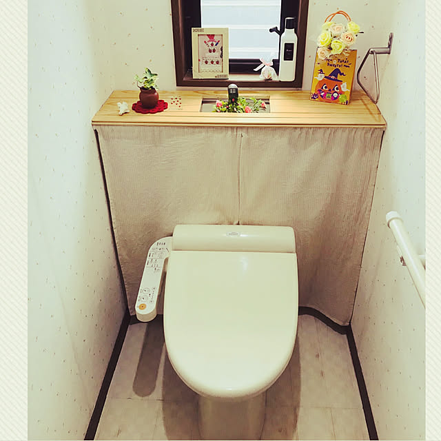 Bathroom,タンクレストイレ風,タンクレストイレに憧れる,ハロウィン仕様,DIY,せりあの雑貨を使ってDIY,100均 roseの部屋