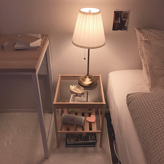 Bedroom,初投稿,ナチュラル,ひとり暮らし,IKEA,1K,シンプルライフ,シンプルな暮らし,大学生 一人暮らし,一人暮らし,Bluetoothスピーカー lilyの部屋