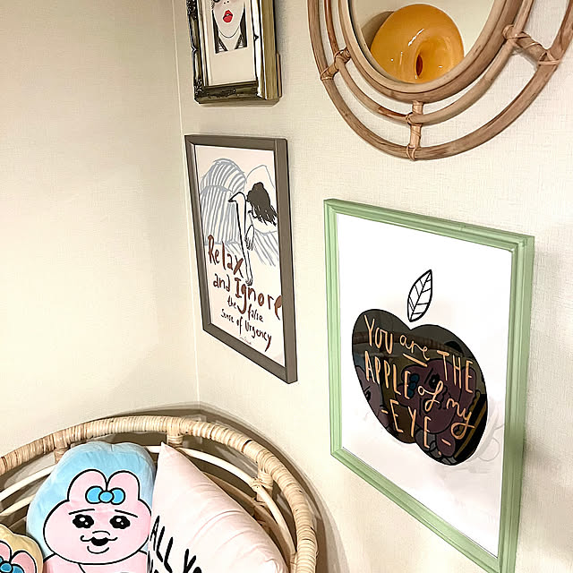 Lounge,セリア,マスキングテープ,10分でできる,IKEA,マンション,ミラー,アートポスター,おぱんちゅうさぎ DeDeの部屋