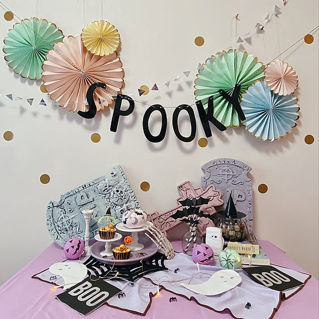 キッズパーティー,ハロウィン,HALLOWEEN,seria,海外インテリアに憧れる,FlyingTiger,H&M HOME,こどもと暮らす,merimeri,ソスグレ,キッズスペース,My Shelf louiemamaの部屋