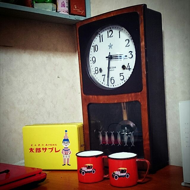 My Desk,振り子時計,昭和レトロ,レトロ maamaの部屋