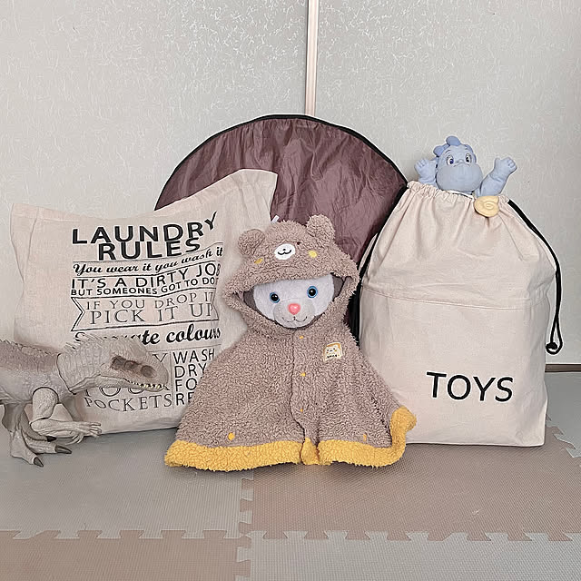 Bedroom,ビー玉転がし,積み木,ぬいぐるみ,子どもと暮らす,おもちゃ収納,押し入れ,男の子の部屋,小学生男子,男の子と暮らす,テント,木のおもちゃ,恐竜,ダイソー,スリコ,片付けやすい,片付け amelie1259の部屋