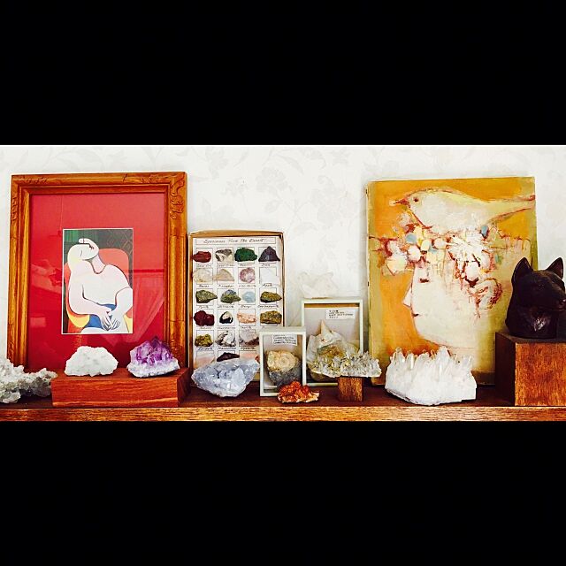 On Walls,ディスプレイ,標本,鉱石,油絵,絵画,東欧のおばあちゃんの部屋,東欧 choroの部屋