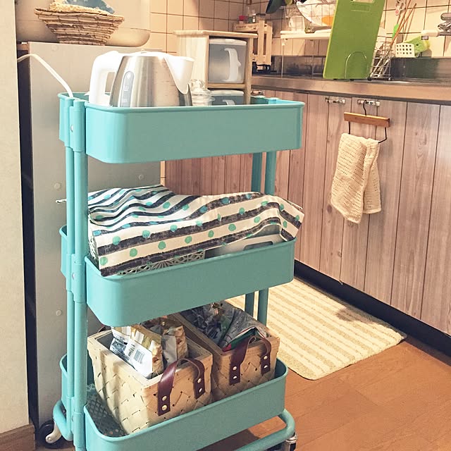 Kitchen,ティファール,ナチュラルキッチン,キッチンワゴン,一人暮らし,北欧好き,IKEA,賃貸,キャンドゥ,セリア chiroroの部屋
