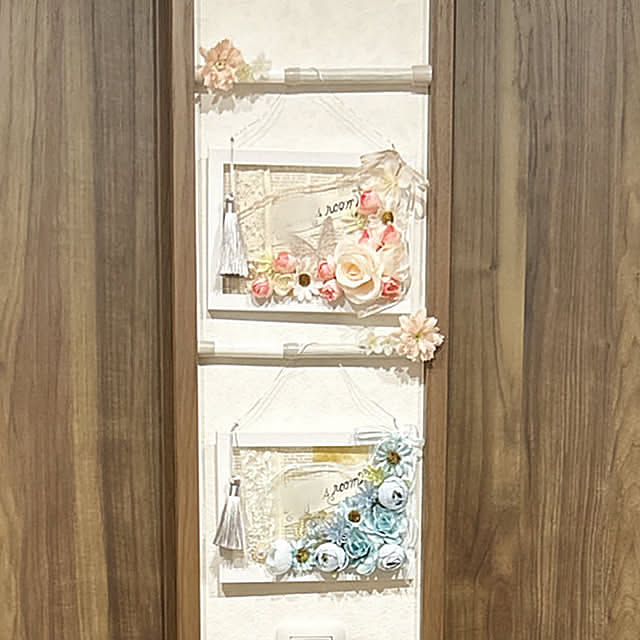 On Walls,イベント用に再投稿,過去picです,わずかな隙間にも,100均,突っ張り棒ロック,ルームプレート,つっぱり棒 yunyumの部屋