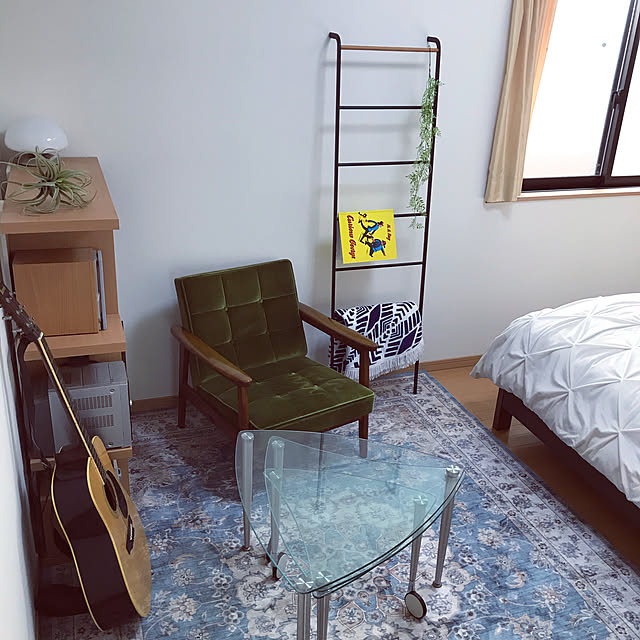 ラグ,ふわさら,くすみブルー,カメオ,洗えるフランネルラグ,RoomClipショッピング,towerラダーハンガー,おうち見直しキャンペーン,ありがとうございました,towerシリーズ,ラダーハンガー,快適に暮らしたい,子どものいる暮らし,Bedroom banana_oの部屋