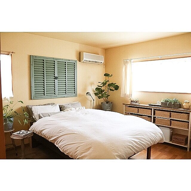 Bedroom,植物のある暮らし,グリーン,グリーンのある暮らし,DIY makoroの部屋