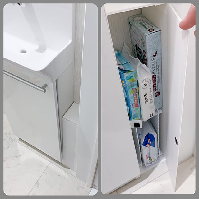 トイレシート収納,トイレ収納,プラダン,プラダンDIY,隙間収納DIY,隙間収納,プチプラインテリア,シンプルインテリア,Bathroom chomoの部屋