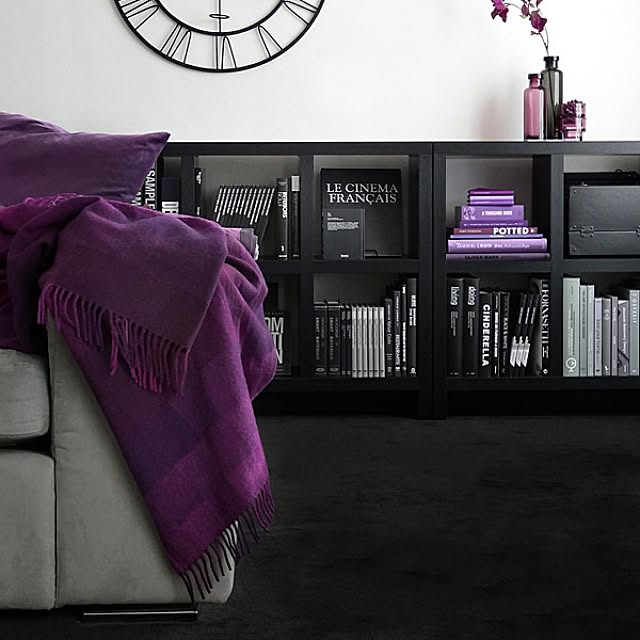 モノトーン,白黒グレー,紫,パープル,My Shelf,本棚 tuuliの部屋
