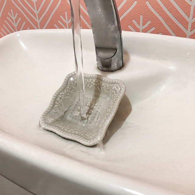 Bathroom,トイレの手洗いボウル,転用アイデア,小皿リメイク,ライフハック,セリア,百均,10分でできる,百均大好き♡ KirinPandaの部屋