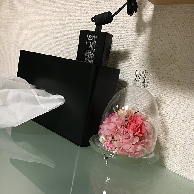 バッテリー充電する場所,代わり映えのない,プリザーブドフラワー,賃貸アパート,子供がいる家,ニトリ,ティッシュボックス,ニトリのティッシュボックス,My Desk k_dinoの部屋