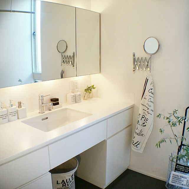 Bathroom,白のチカラ,白,IKEA,真っ白な洗面台 chieの部屋
