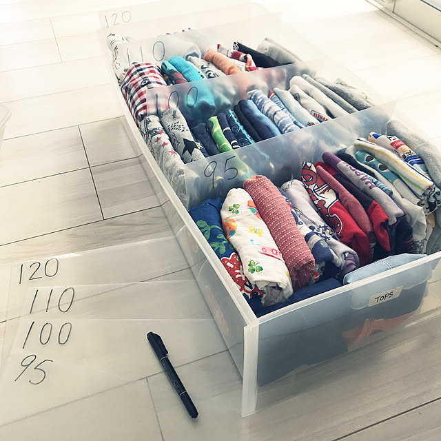 子供服の収納,子供服収納,クリアファイル,冬物収納,お下がり,サイズアウト,サイズアウトを仕舞わない,アップデート,整理収納,サイズ別,サイズ別収納,Lounge Hi5の部屋