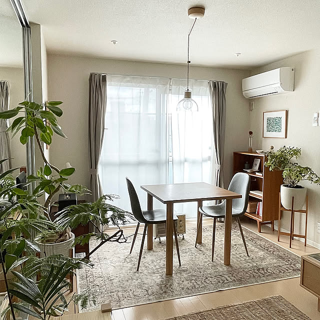 Overview,ルームツアー,観葉植物,無印良品,照明,ナチュラル,IKEA,テーブル,ラグ,IDEE,ZARA HOME,見せる収納,2LDK,2人暮らし,エバーフレッシュ,シンプルライフ,カフェ風インテリア,ペンダントランプ,清潔感,無印良品 収納,小物インテリア,壁につけられる棚,丁寧な暮らし,シンプルな暮らし,セレクトショップ風,ラグのある暮らし,テレビボード,アパレルショップ風,ソファ Kazuki___roomの部屋