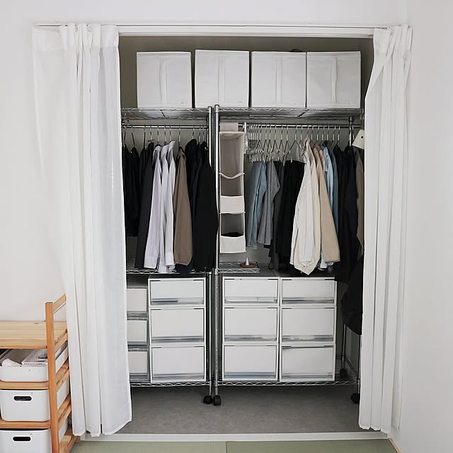 My Shelf,DIY,シンプルインテリア,すっきり暮らしたい,サンゲツ,スチールラック,押し入れDIY,クローゼットDIY,衣類収納,すっきり暮らす,IKEA,無印良品,建売住宅,ホワイトインテリア aya_blueの部屋